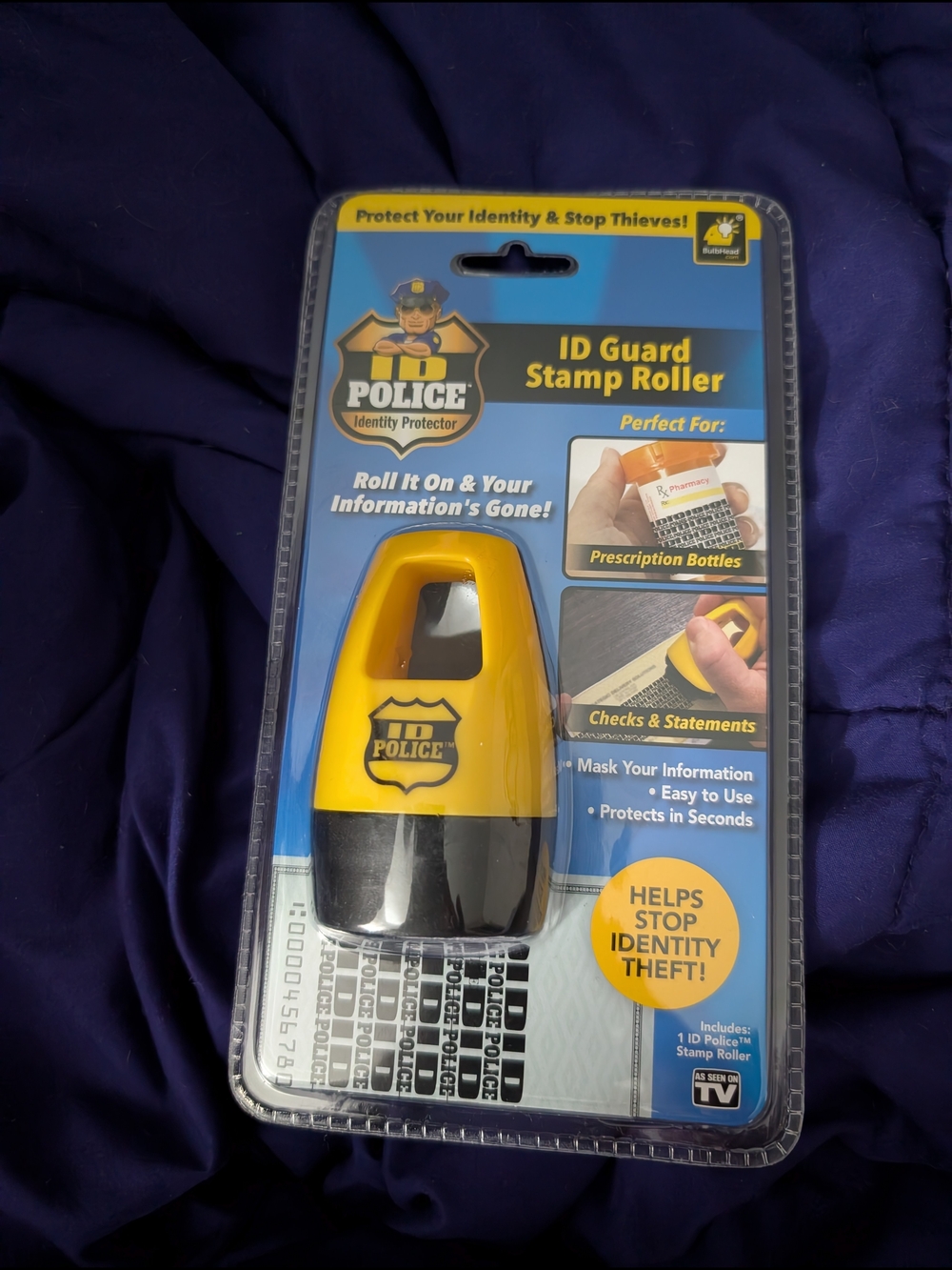 💐ID Police ID Guard Stamp Roller - Yellow & Black